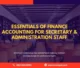 PELATIHAN ESSENTIALS OF FINANCE ACCOUNTING JAKARTA
