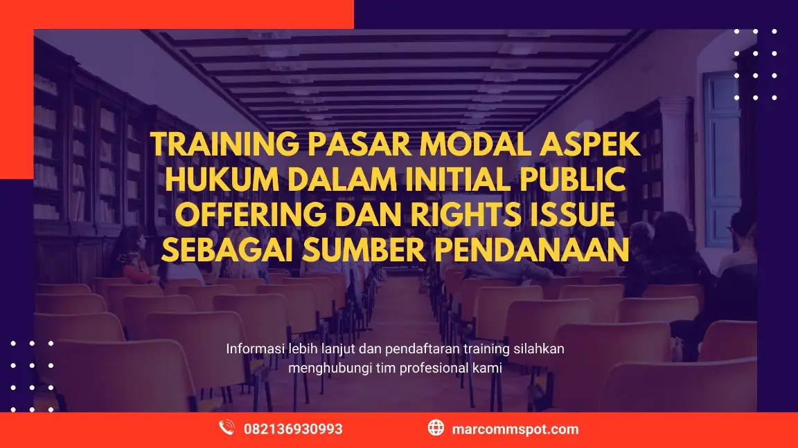 PELATIHAN PASAR MODAL ASPEK HUKUM JAKARTA